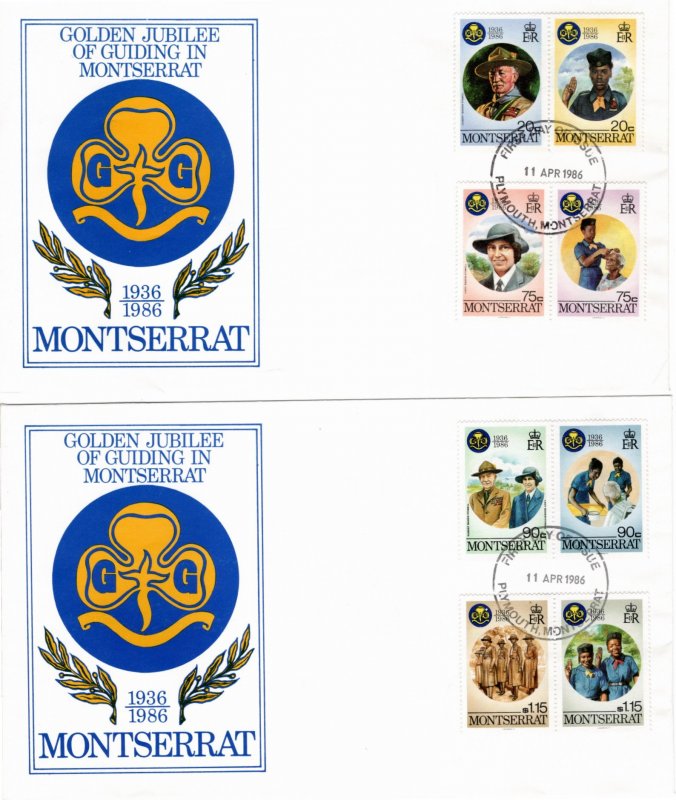 Montserrat 1986 Sc 592ab-595ab FDC set of 2