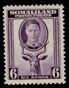SOMALILAND PROTECTORATE GVI SG110, 6a violet, NH MINT.
