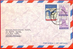 aa3975 - Portuguese India - POSTAL HISTORY -  AIRMAIL Cover to GERMANY 1957