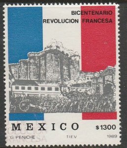 MEXICO 1621, BICENTENARY OF THE FRENCH REVOLUTION. MINT. NH. VF.