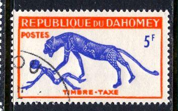 Dahomey 1963: Sc. # J31; O/Used CTO Single Stamp