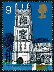 GB 1972 Churches 9p. Missing Phosphor. SG 908y.