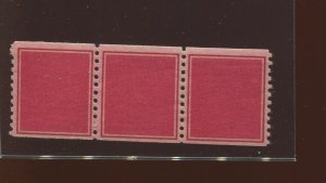 TD97  Carmine Strip of 3 Test Stamps NH (By 1071)