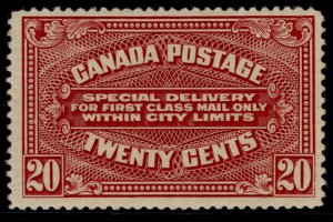 CANADA GVI SG S4, 20c carmine-red, M MINT. Cat £40.