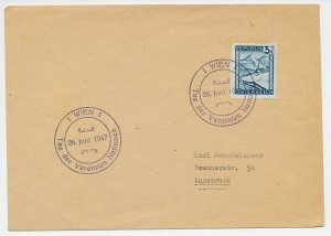 Cover / Postmark Austria 1947 United Nations Day