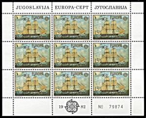 Yugoslavia 1564-1565, MNH, Europa 1982 miniature sheets