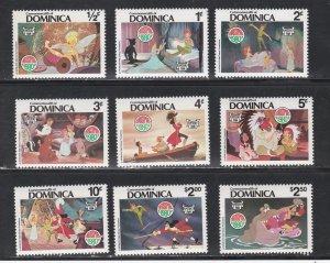 Dominica # 679-687, Disney Characters in Sleeping Beauty, Mint, NH, 1/2 Cat.