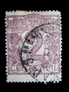 SAN MARINO - SCOTT# 40 - USED - CAT VAL $12.00