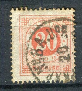 SWEDEN; 1880s early classic 'ore' issue used 20ore. value fair Postmark