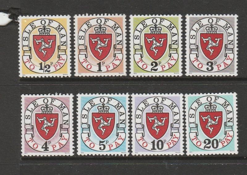 Isle of man 1973 dues Orginal UM/MNH SG D1/8