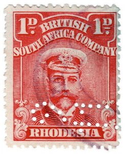 (I.B) Rhodesia/BSAC Revenue : Duty Stamp 1d