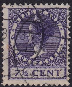 Netherlands - 1927 - Scott #174 - used - Queen Wilhelmina