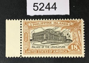 PHILIPPINES US STAMPS # 322 MINT OG NH CAT. $ LOT #5244