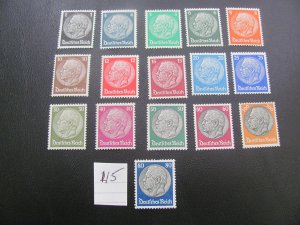 Germany 1933-36 MNH  SC 415-431  SET  XF 80 EUROS (115)