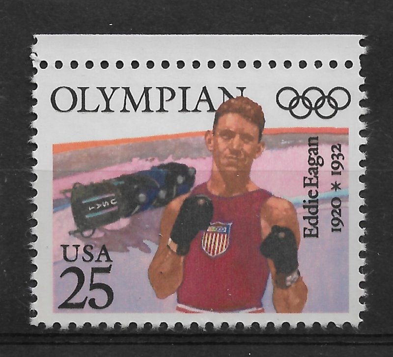 US 1990 Scott #2499, Eddie Eagan, Boxing Olympics (1932) 25c VF MNH**OG