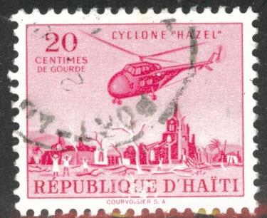 Haiti  Scott RA21 Used 1955 rescue helicopter Postal Tax stamp