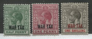 Bahamas KGV 1918 set overprinted War Tax in red mint o.g. hinged