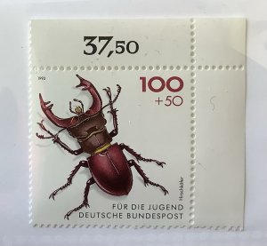 Germany 1993 Scott B747 MNH - 100+50pf,  Beetles, Hirschkäfer