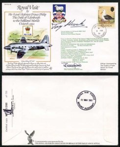 RV18c The Duke of Edinburgh to Falkland Islands Signed by A.J.H. Alcock