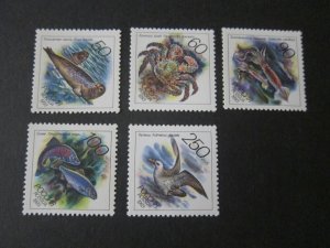 Russia 1993 Sc 6158-62 bird,fish set MNH