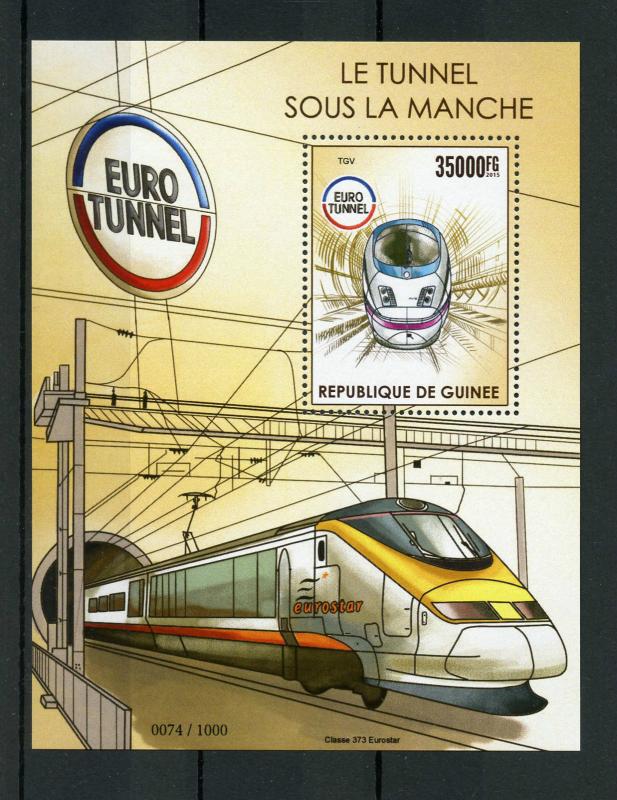 Guinea 15 Mnh Channel Euro Tunnel 4v M S Sous La Manche Eurostar Trains Stamps Hipstamp