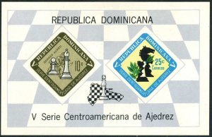 Dominican Rep C152a, MNH. Mi Bl.36. Central American Chess Championships, 1967.