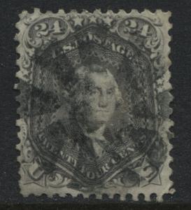 USA 1862 24 cent brown lilac Washington used (JD)