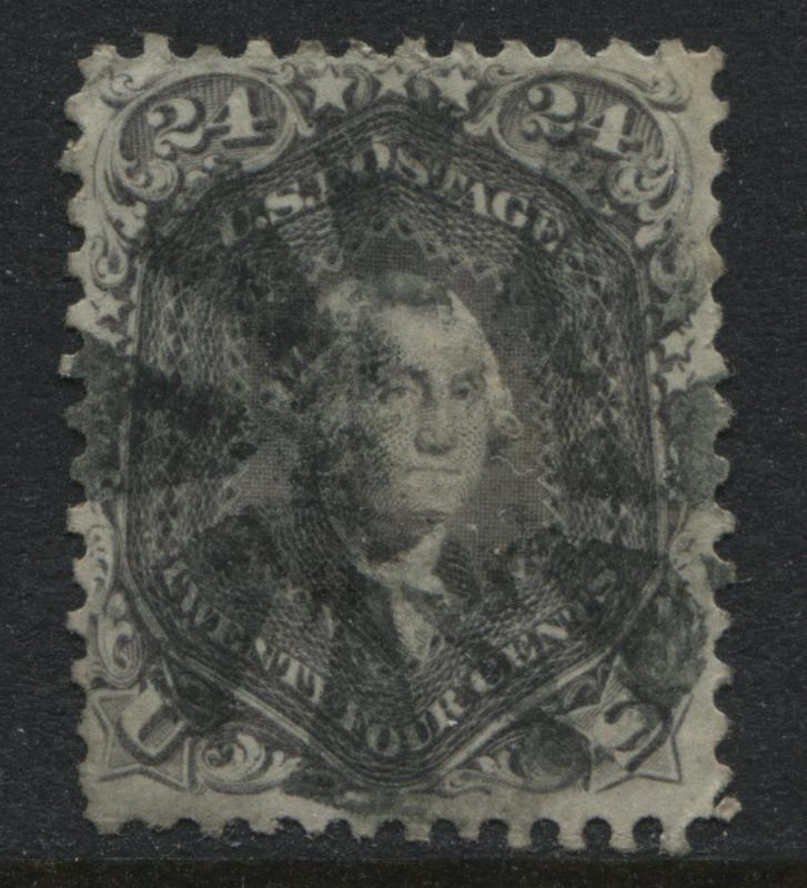 USA 1862 24 cent brown lilac Washington used (JD)