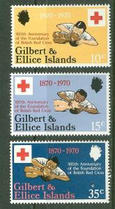 Gilbert & Ellice # 159-61 Red Cross (3)  Mint NH