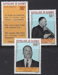 Dahomey C71-73 MNH 1968 Martin Luther King (102)(ad5726)