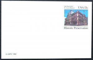 1982 US Sc. #UX97 postal card, 13 cent, mint, sharp corners, excellent shape