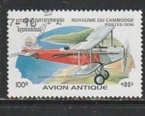 1996 Cambodia - Sc 1527 - used VF -  single - Early Aircraft