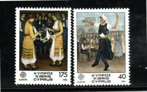 CYPRUS #560-561  1981  EUROPA  MINT  VF NH  O.G  a