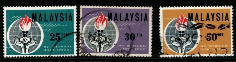 MALAYSIA SG9/11 1964 ELEANOR ROOSEVELT COMMEMORATION FINE USED