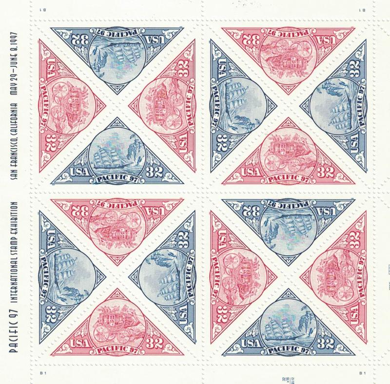 USA Scott # 3130-31   Pacific '97, Pane of 20  MNH