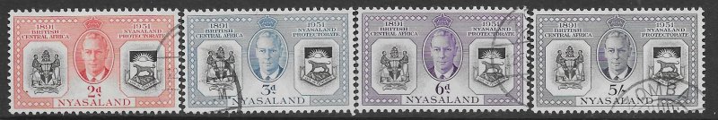 Nyasaland  91-94    1951   set   4  fvf used