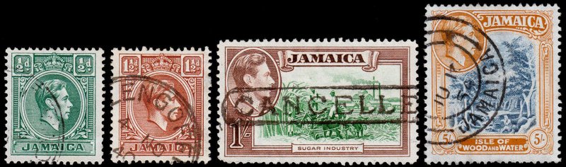 Jamaica Scott 116, 118, 125 (1938-51) Used F-VF, CV $4.50 M