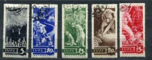 Russia 1933 Mi 494-8 Sc 546-0 Used/CTO Anti War Propaganda  Cv 70 euro 4903