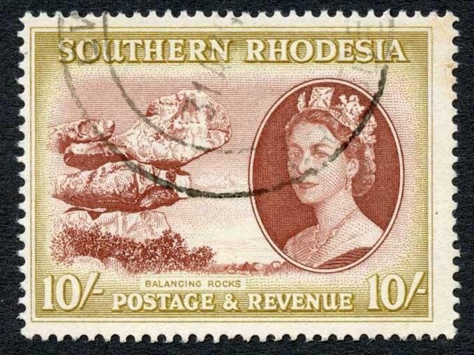 Southern Rhodesia SG90 10/- Fine used Cat 45 pounds 