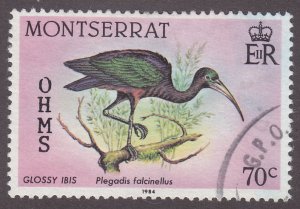 Montserrat O72 Glossy Ibis O/P 1985