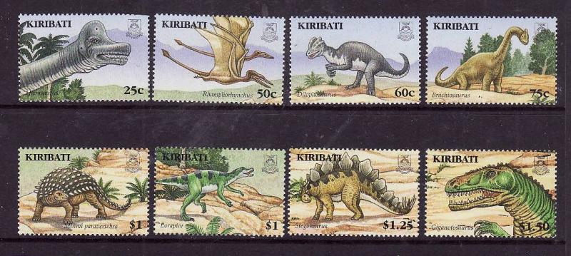 Kiribati-Sc#894-901-Unused NH set-Dinosaurs-Pre-Historic animals-2006--please no