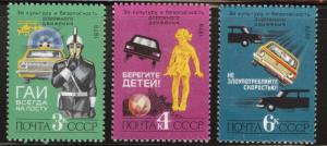 Russia Scott 4796-4798 MNH** 1979 Traffic safety set