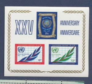 UNITED NATIONS UN - Scott  212 - MNH S/S - 25th Anniversary -