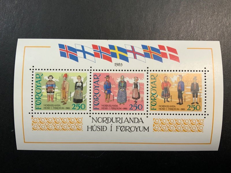 Faroes MNH #101 souvenir sheet  1983 SCV $10.00 