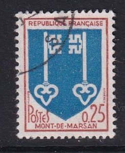 France  #1024B used 1965 Gallic Cock 30c