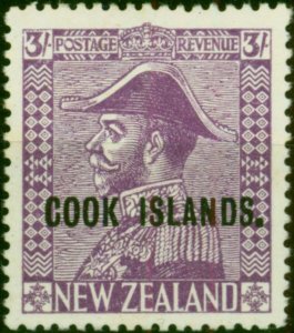 Cook Islands 1936 3s Pale Mauve SG117 Fine LMM