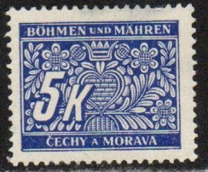 Czechoslovakia - Bohemia and Moravia Sc #J12 Mint Hinged