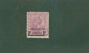 INDIA - PATIALA STATE 058 USED CV$ 5.25 BIN$ 2.25