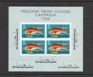 FISH - GHANA #254a-FREEDOM FROM HUNGER S/S