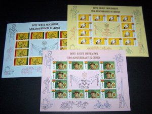 GHANA #308-10 MInt NH - 1968 Boy Scouts S/S